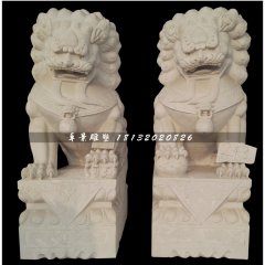 獅子石雕，大理石北京獅雕塑