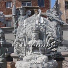 千手觀音石雕，大理石千手觀音菩薩雕塑