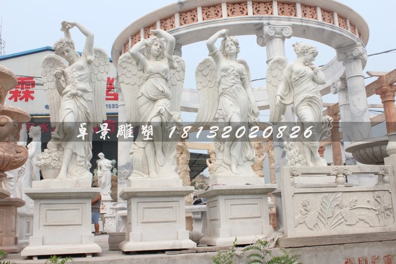 四季女神石雕，漢白玉四季女神雕塑