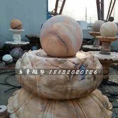 風(fēng)水球石雕，晚霞紅風(fēng)水球