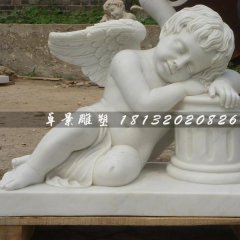 西方天使石雕，漢白玉天使雕塑