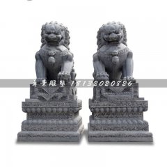 北京獅石雕，青石獅子雕塑