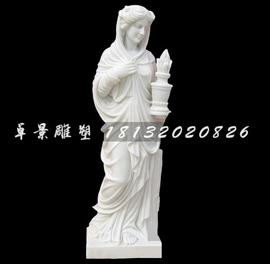 漢白玉人物雕塑，西方女人石雕