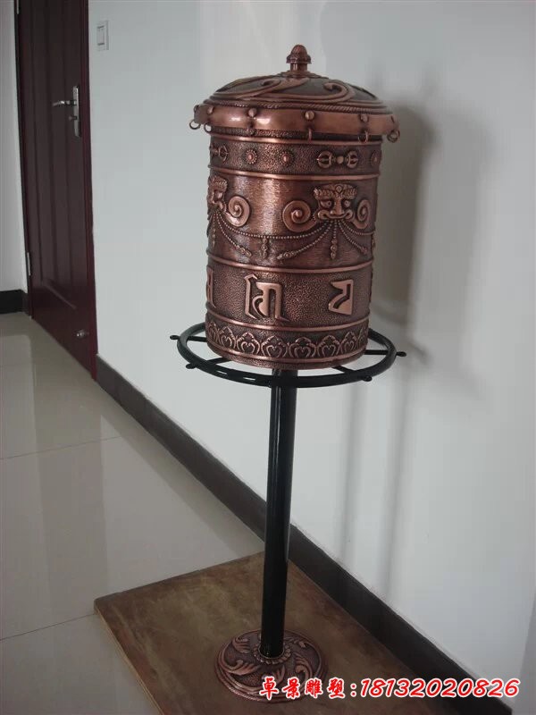 轉(zhuǎn)經(jīng)筒銅雕，鑄銅轉(zhuǎn)經(jīng)筒雕塑