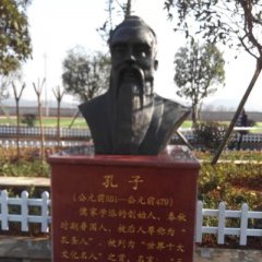 孔子銅雕像，校園名人銅雕
