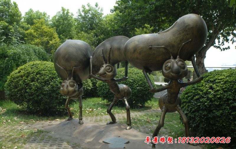 螞蟻銅雕，公園螞蟻雕塑，景觀銅雕