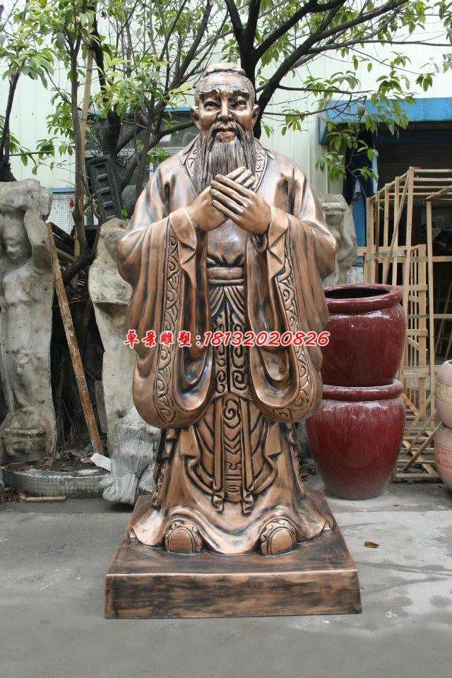 孔子銅雕，孔子雕塑