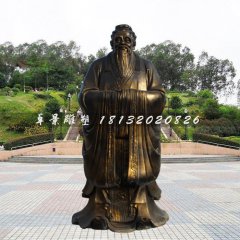 孔圣子銅雕，廣場大型孔子雕塑