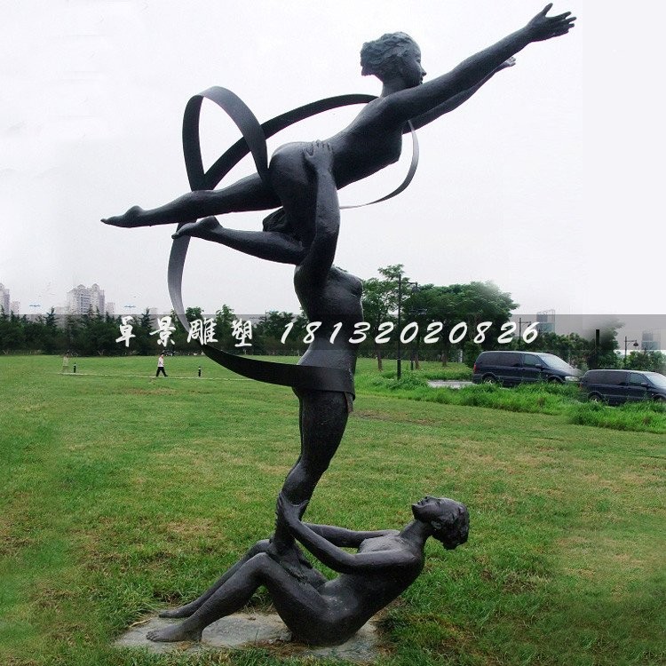 體操運(yùn)動員雕塑，公園人物銅雕
