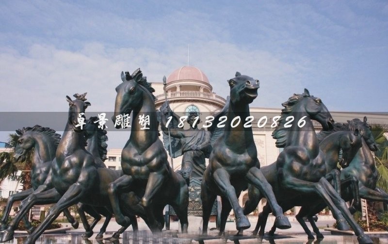 阿波羅戰(zhàn)車(chē)銅雕，廣場(chǎng)景觀雕塑