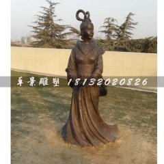 古代美女銅雕，廣場(chǎng)古人雕塑