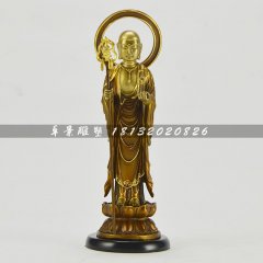 地藏菩薩銅雕，鑄銅佛像雕塑