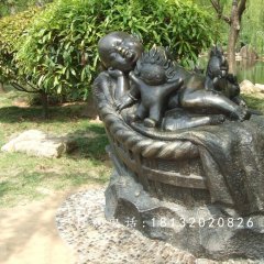 嬰兒睡覺(jué)銅雕，廣場(chǎng)人物銅雕