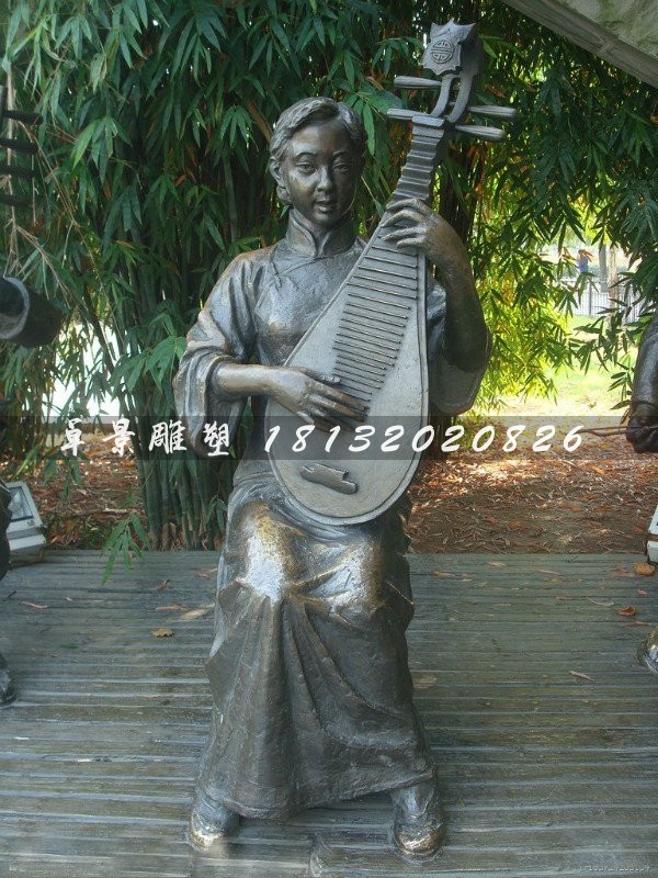 美女銅雕，公園人物銅雕