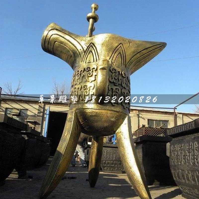 酒樽銅雕，仿古酒樽，廣場(chǎng)酒樽銅雕