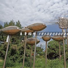 不銹鋼魚雕塑，公園景觀不銹鋼雕塑