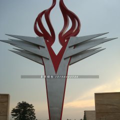 不銹鋼火炬雕塑，廣場不銹鋼雕塑