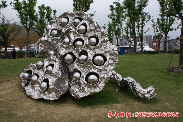 不銹鋼蓮蓬雕塑，公園不銹鋼雕塑