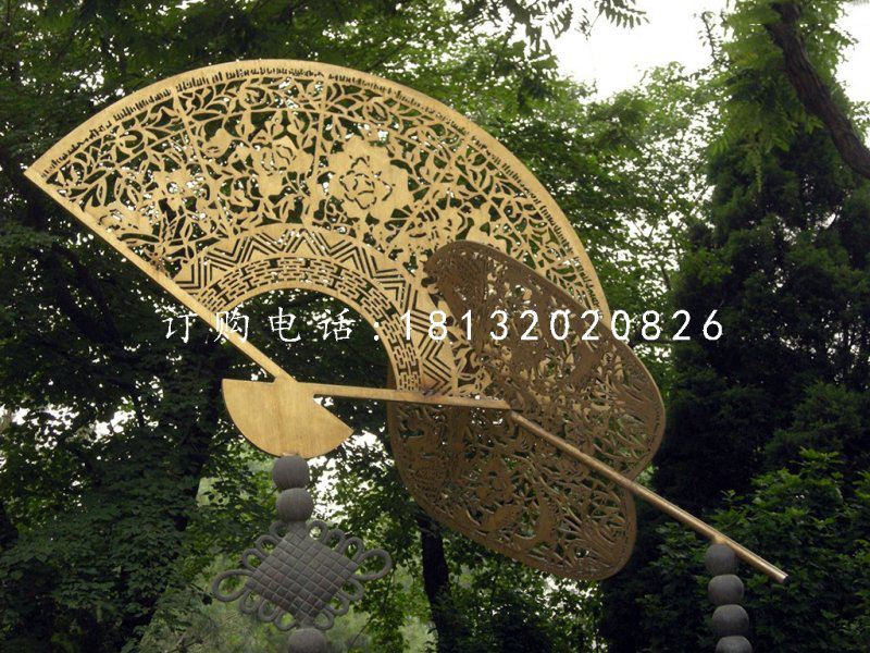 不銹鋼扇子雕塑，公園景觀不銹鋼雕塑