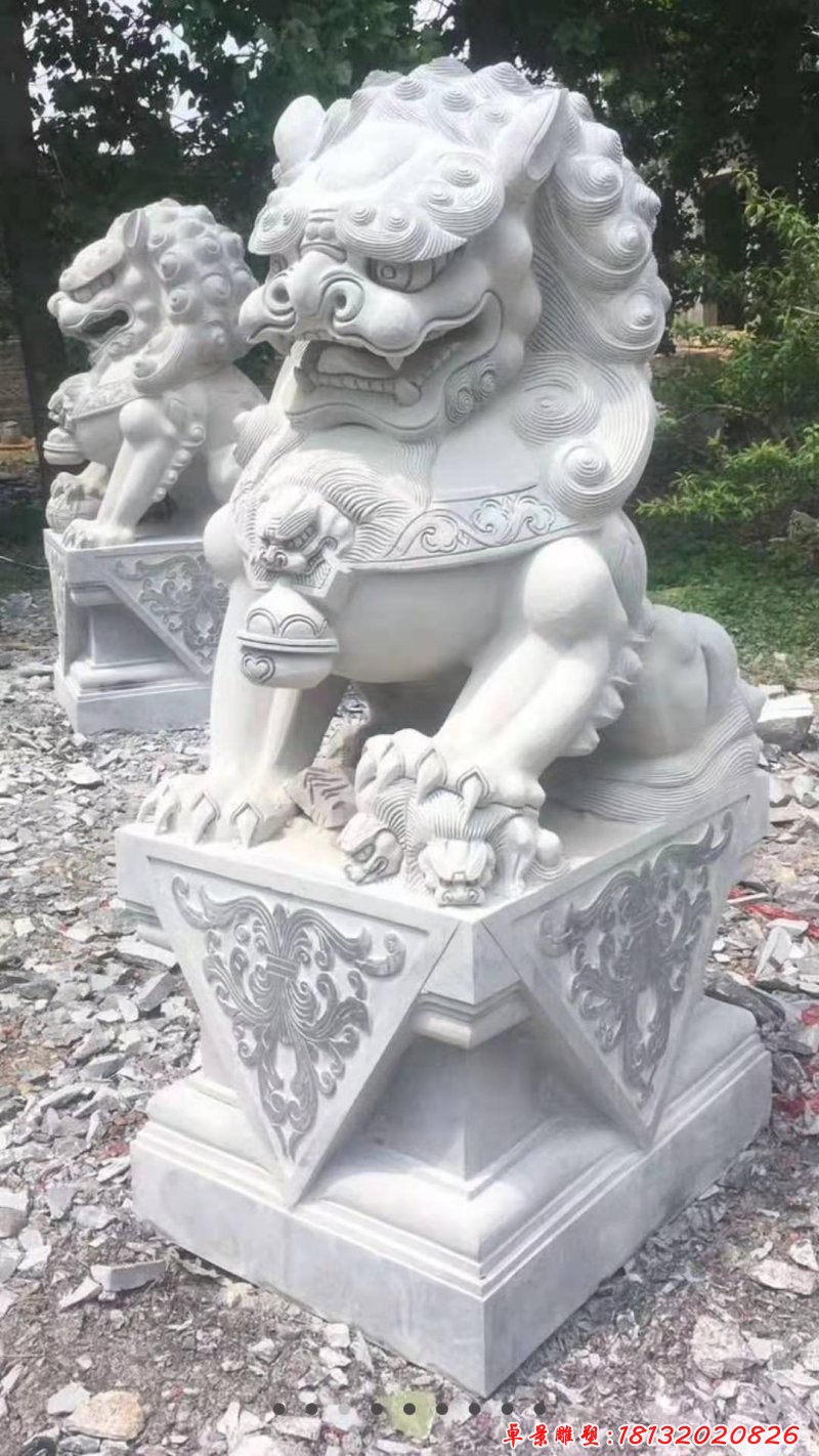 漢白玉企業(yè)門(mén)口獅子