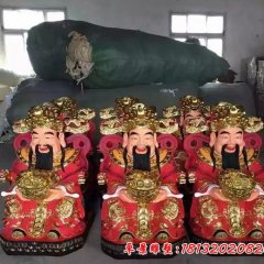 仿真財(cái)神雕塑，玻璃鋼財(cái)神雕塑