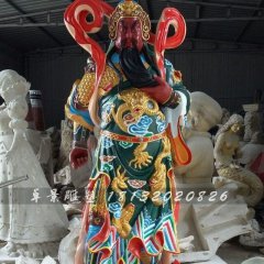 玻璃鋼關(guān)公雕塑，玻璃鋼關(guān)圣大帝雕塑