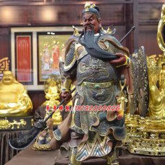玻璃鋼關(guān)公雕塑，玻璃鋼人物雕塑