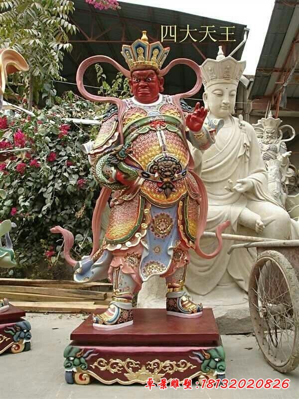 廣目天王雕塑，玻璃鋼神仙雕塑