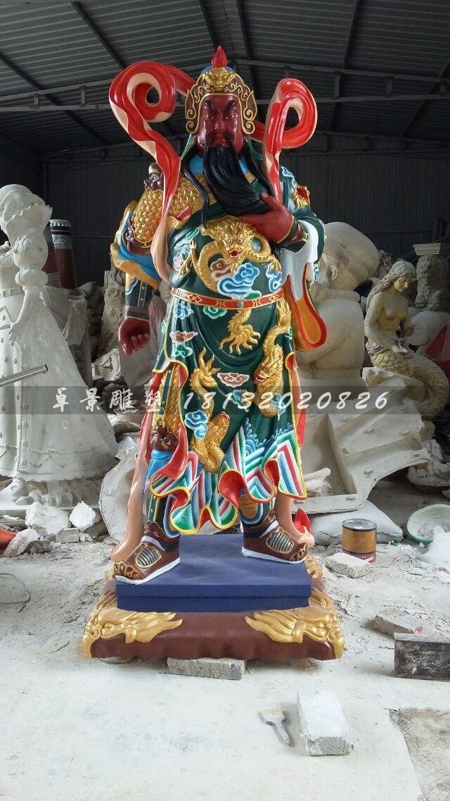 武財(cái)神雕塑，玻璃鋼關(guān)公雕塑