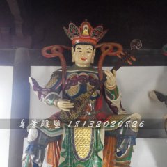 玻璃鋼四大金剛雕塑，彩繪神仙雕塑