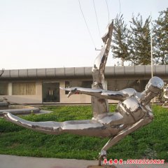 不銹鋼公園鞍馬運(yùn)動雕塑
