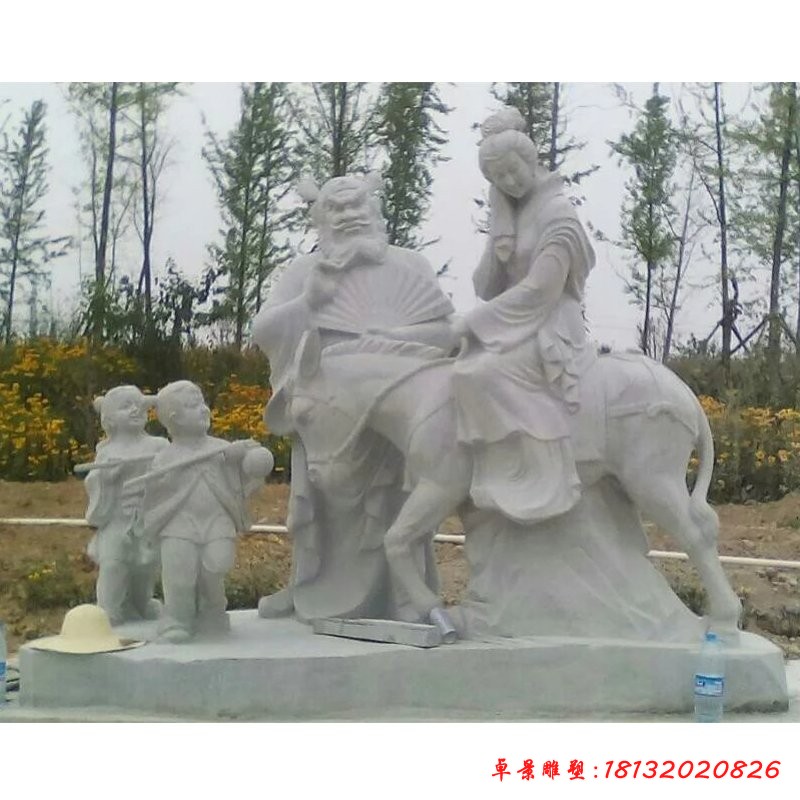 鐘馗嫁妹石雕，公園鐘馗石雕