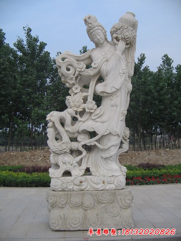 天女散花石雕，廣場(chǎng)景觀石雕